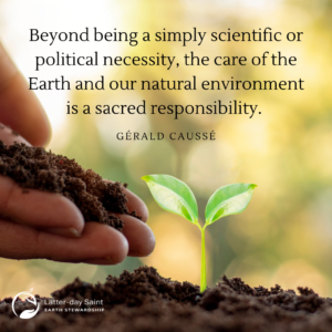 An image with a quote from Gérald Caussé